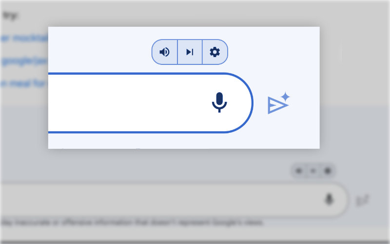 Screenshot of Voice Control for Gemini